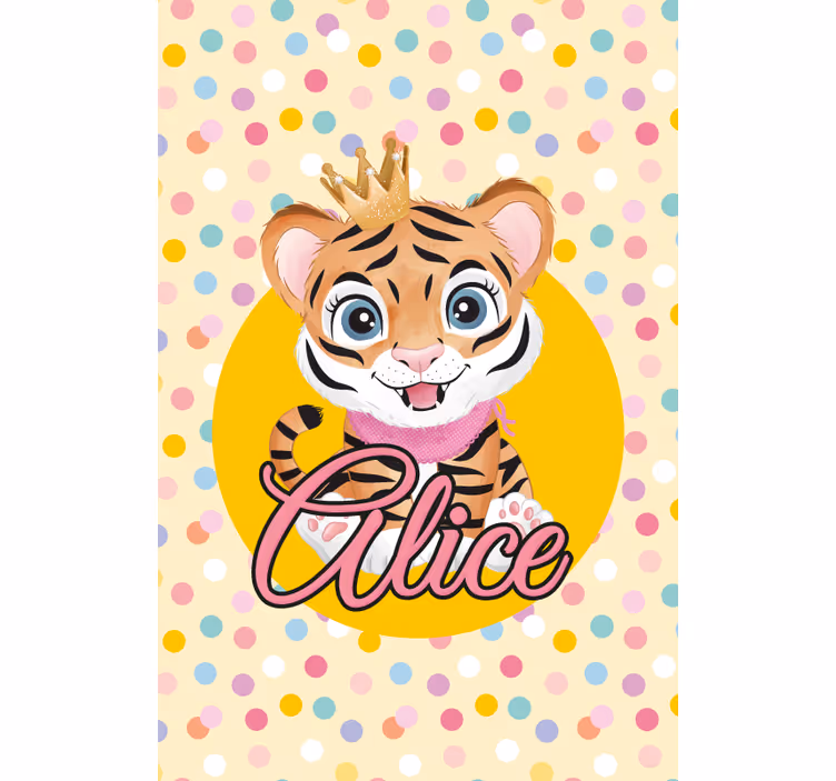 Anpassad baby tiger Rrullgardin barn - Tenstickers