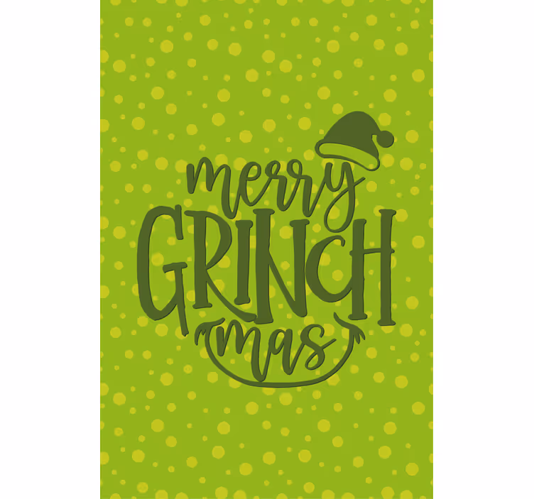 Glad grinchmas hurra Rullgardin med text - Tenstickers