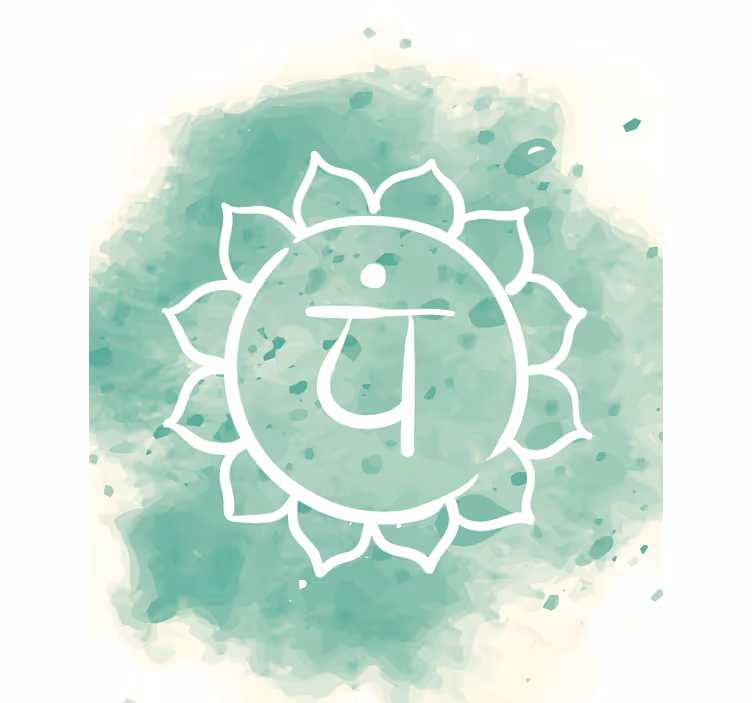 Vackert hjärta chakrasymbol zen rullgardin - Tenstickers