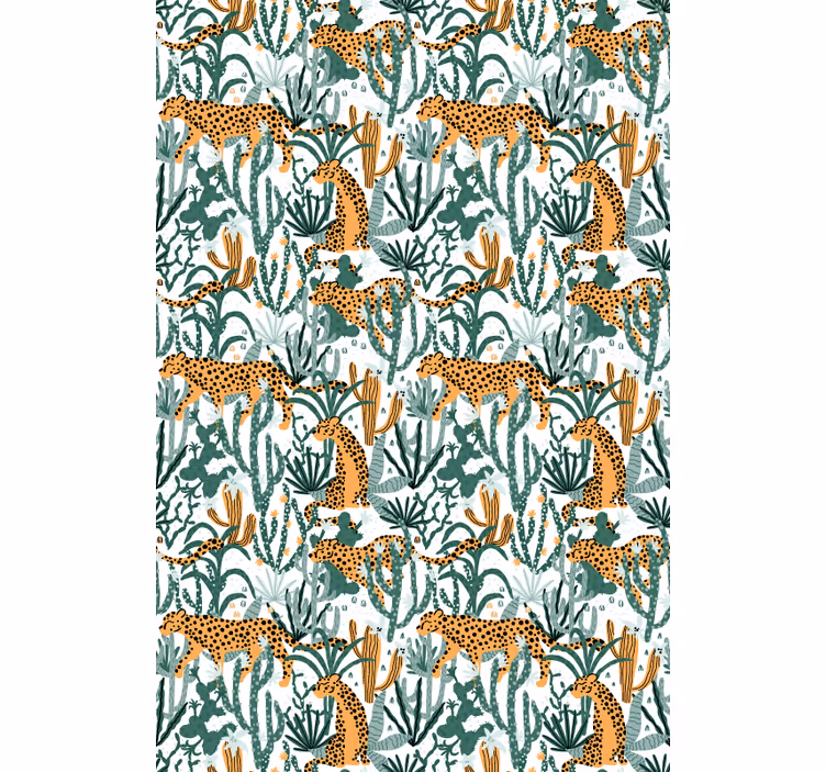 Safari flora fauna Rullgardin djur - Tenstickers