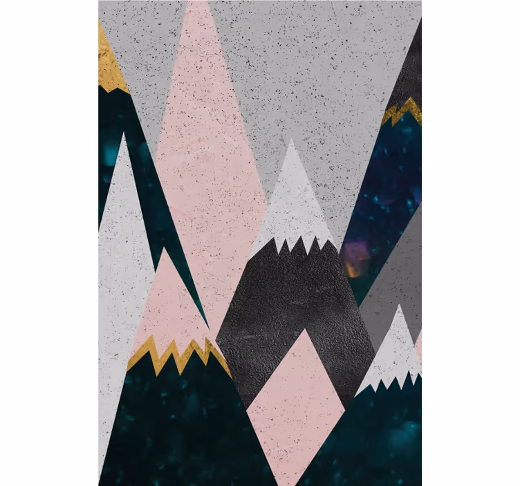 Färgglada berg roliga design barn rullgardin - Tenstickers