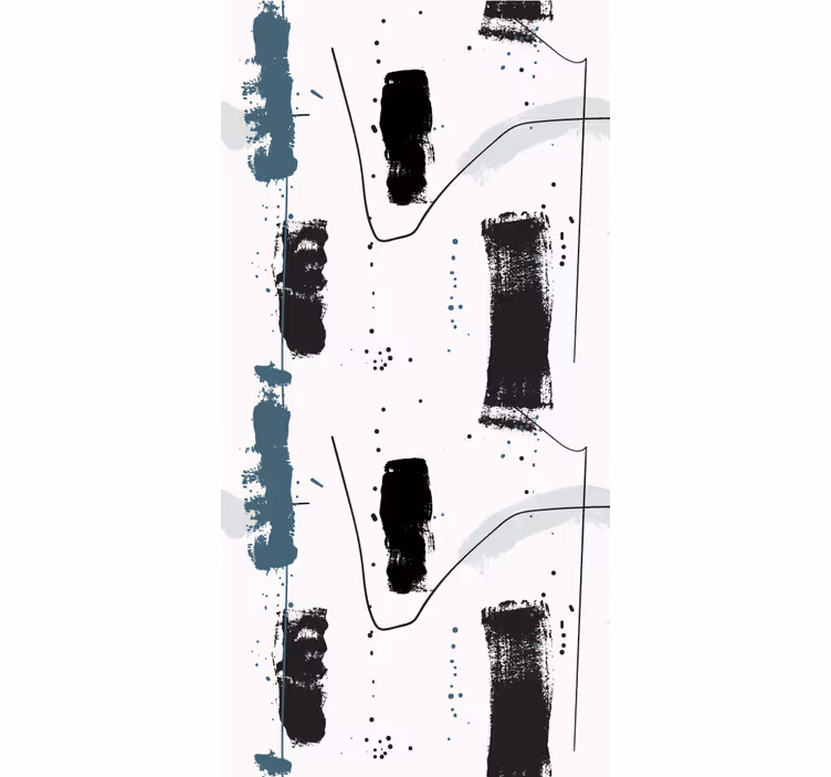 Abstrakt penseldrag design Rullgardin modern - Tenstickers