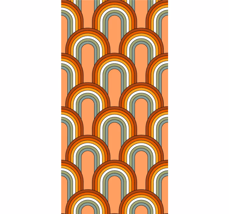 Retro bågemönster Rullgardin mer vintage - Tenstickers