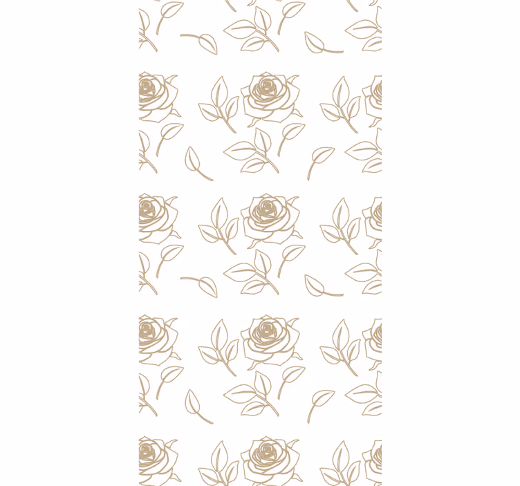 Delikat rosmönster Rullgardin blommor och växter - Tenstickers