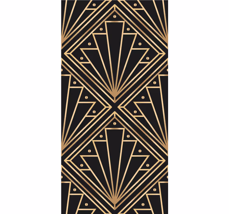 "art deco" gyllene former elegant rullgardin - Tenstickers