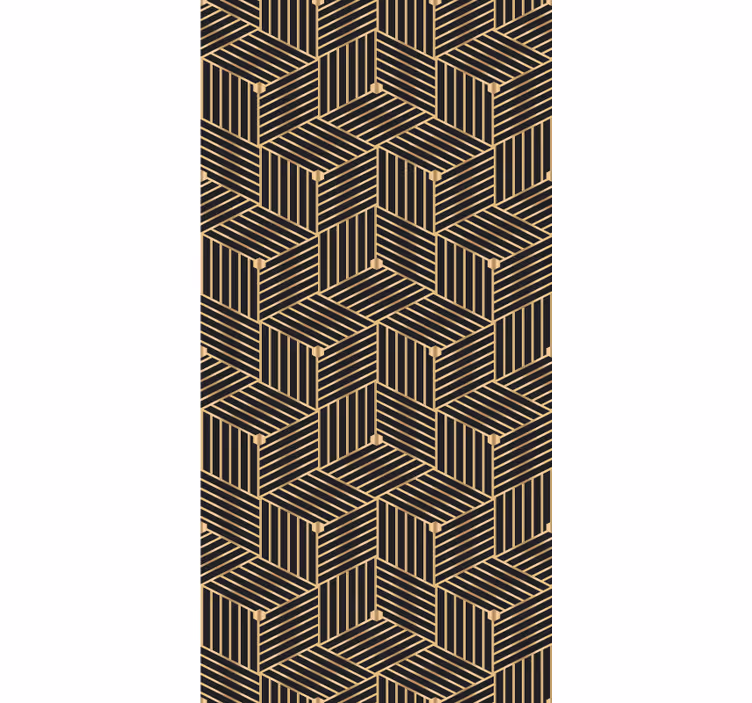 Gyllene geometriska deco mönster elegant persienn - Tenstickers