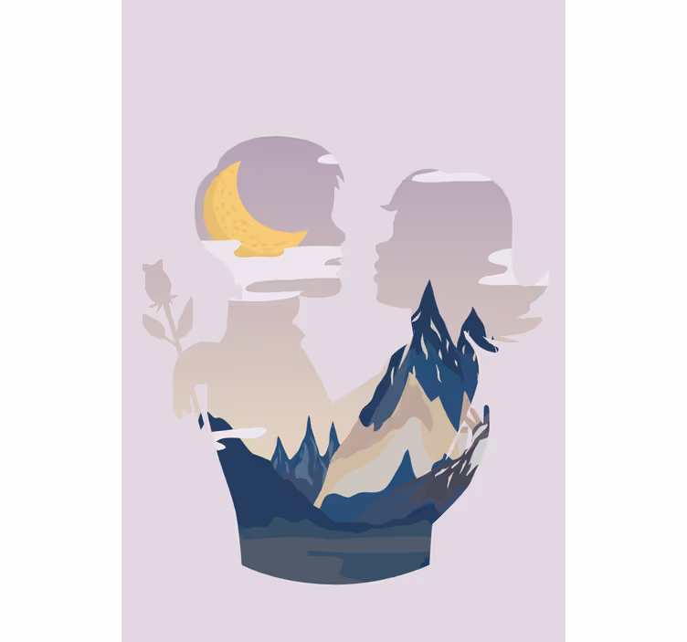 Natt berg scen Originella rullgardiner - Tenstickers