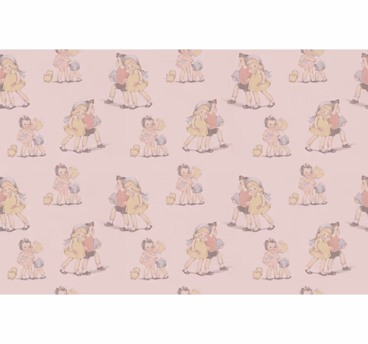 80 -talsmönster barn och vintage rullgardin - Tenstickers