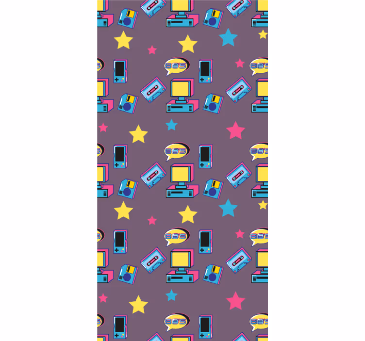 Retro spel ikoner Rullgardin nörd - Tenstickers