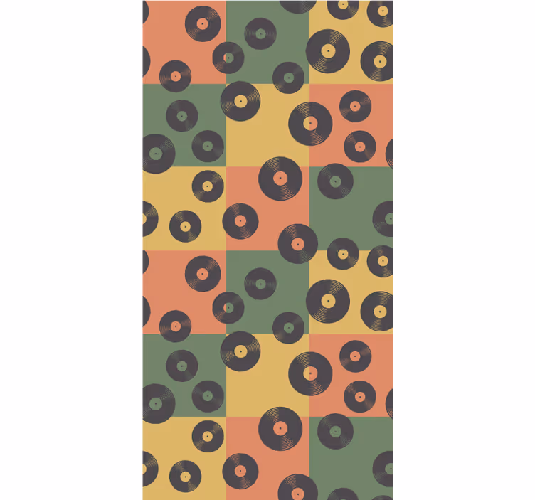 Retro vinylskivor Rullgardin mer vintage - Tenstickers