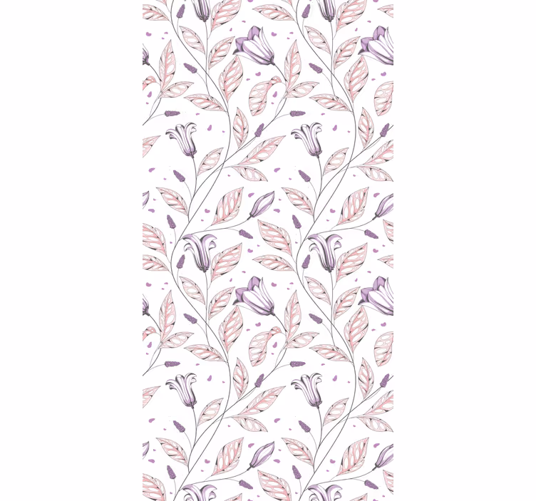 Lila eleganta tulpaner blommar och växtRullgardin - Tenstickers