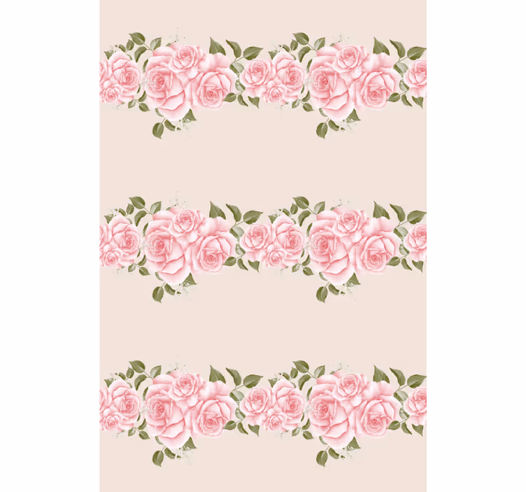 Vackra rosa rosor Rullgardin blommor och växter - Tenstickers