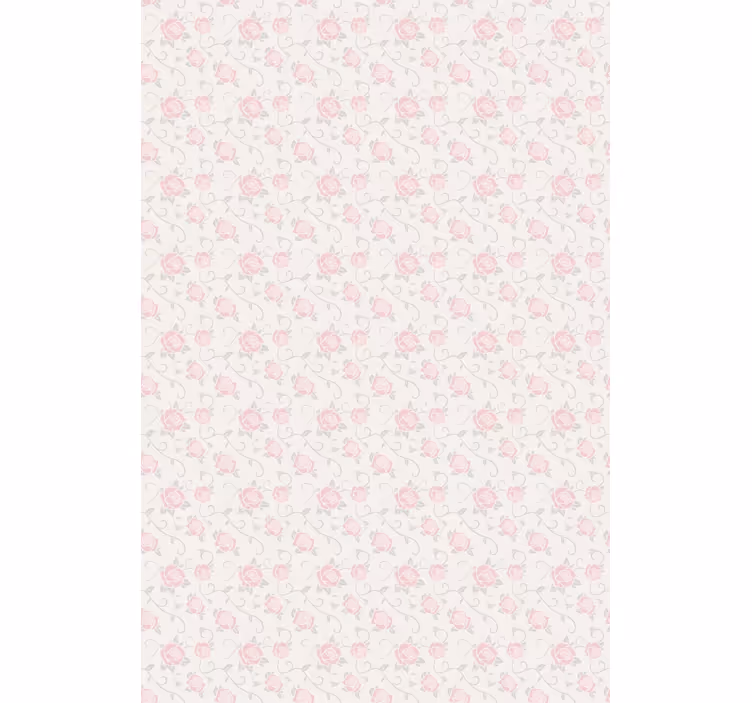 Känsliga rosa rosor Rullgardin blommig - Tenstickers