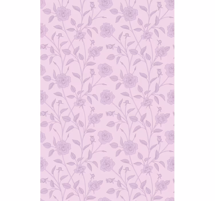 Ros blommönster Rullgardin blommor och växter - Tenstickers
