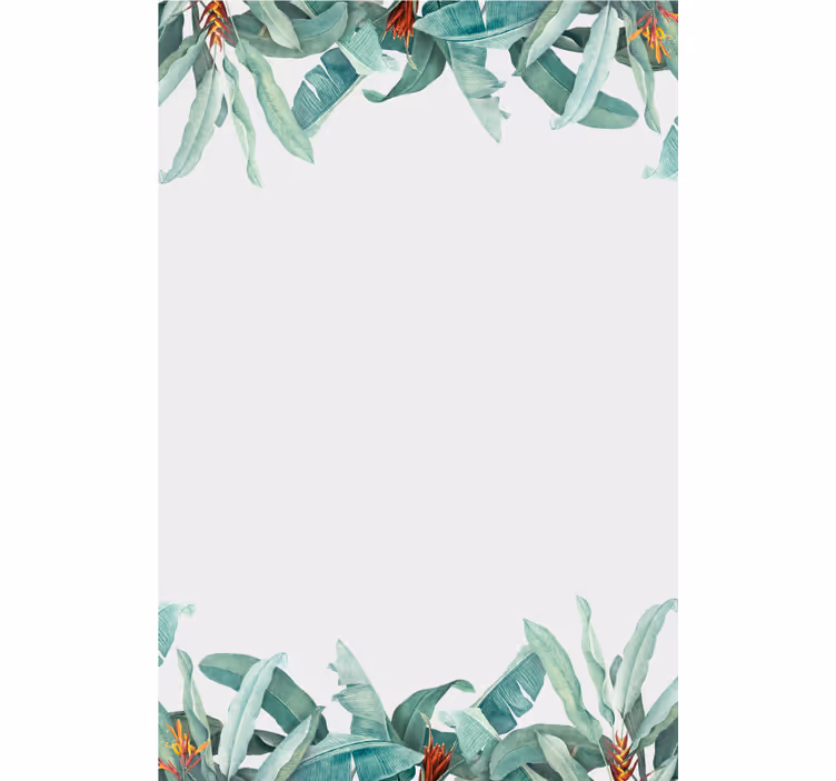 Tropisk lövkant Rullgardin blommor och växter - Tenstickers