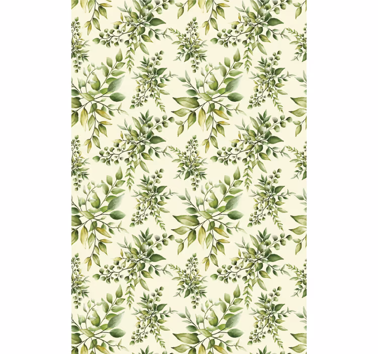 Frodig grönska mönster Rullgardin blommor och växter - Tenstickers