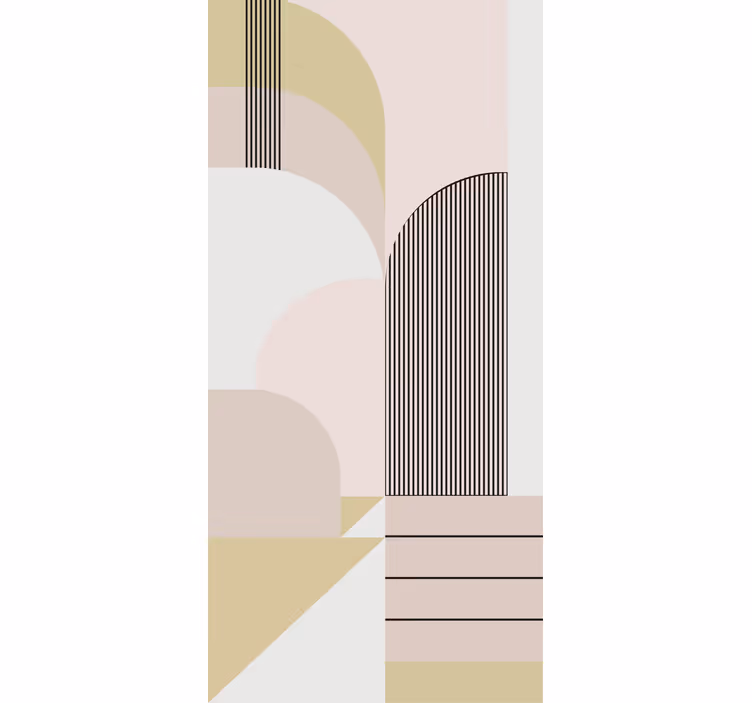 Geometrisk kurvdesign Rullgardin modern - Tenstickers