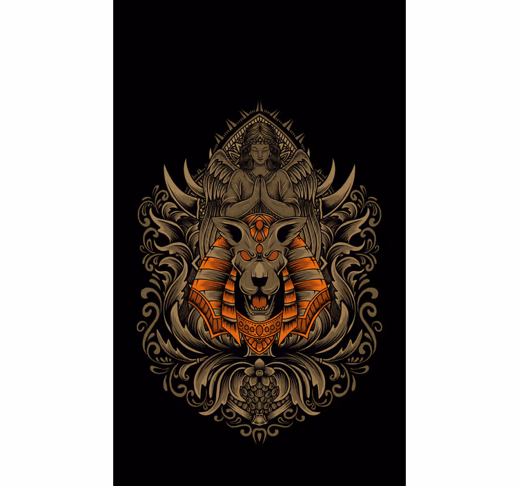 Forntida egyptisk gud 'anubis' elegant persienn - Tenstickers