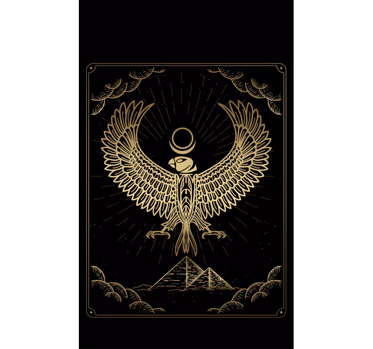 Egyptiska solguden 'horus' elegant rullgardin - Tenstickers