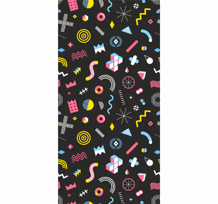 Geometriskt popmönster Originella rullgardiner - Tenstickers