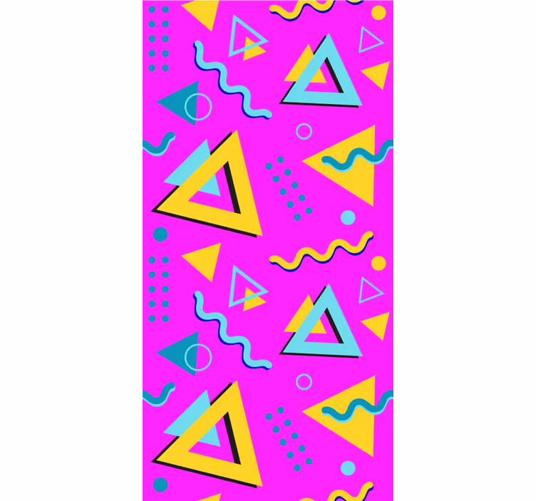 Retro trianglar mönster Rullgardin mer vintage - Tenstickers