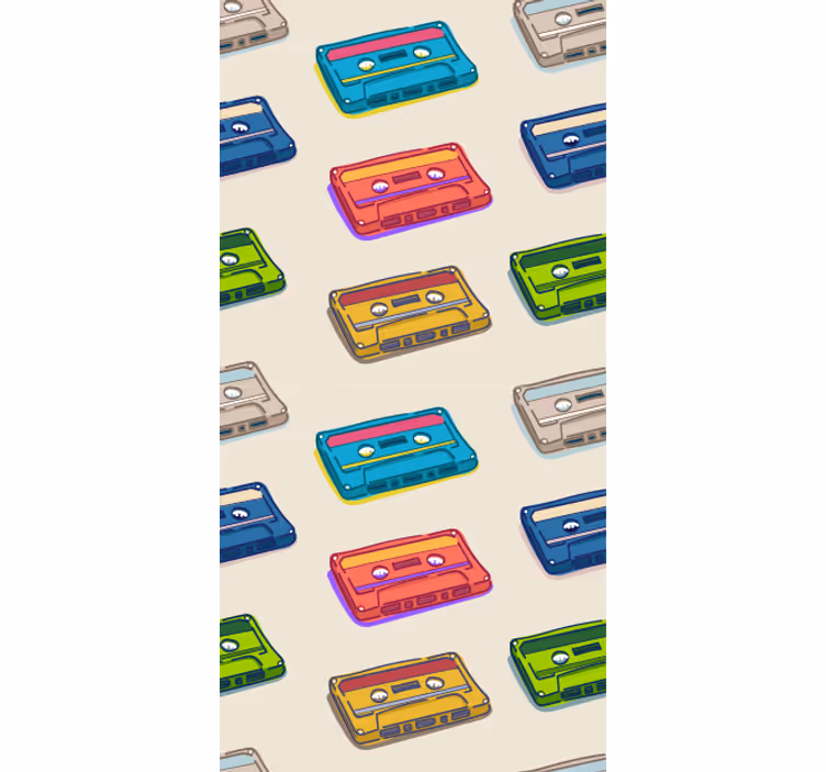Retro kassettdesign mer vintage rullgardin - Tenstickers