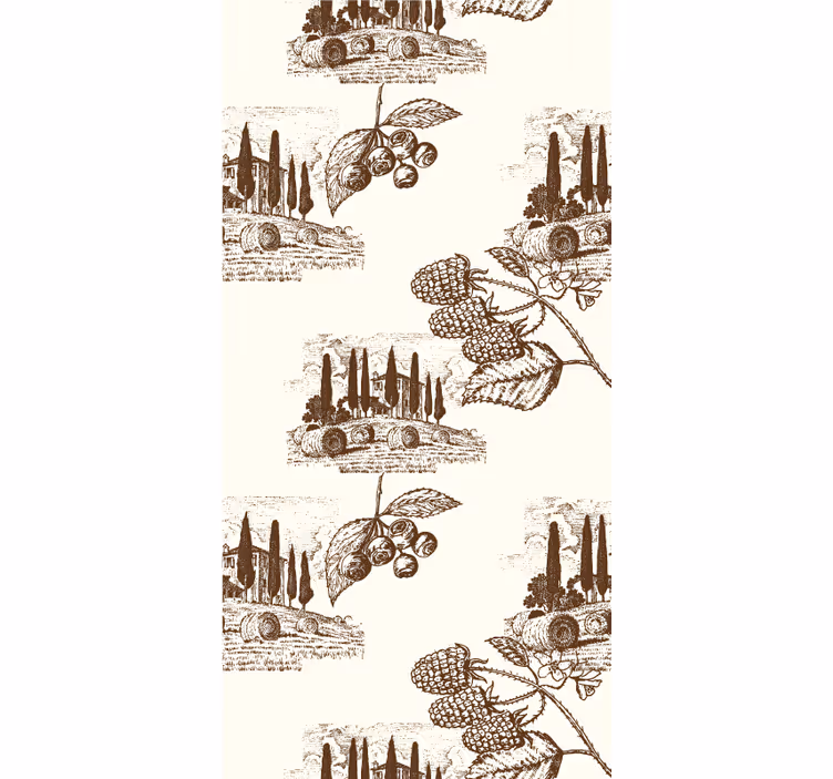 Elegant vinranka mönster Rullgardin mer vintage - Tenstickers