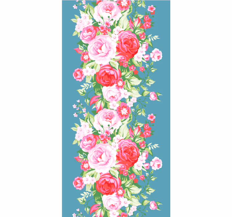 Rosor och blommor Rullgardin blommig - Tenstickers