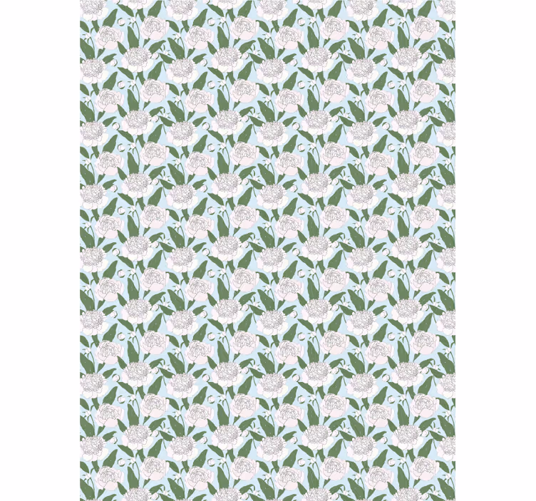 Tecknade blommor och växtRullgardin - Tenstickers
