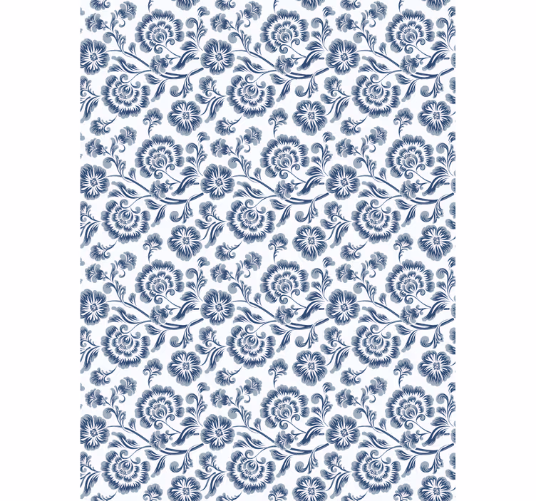 Elegant grått tema Rullgardin blommig - Tenstickers