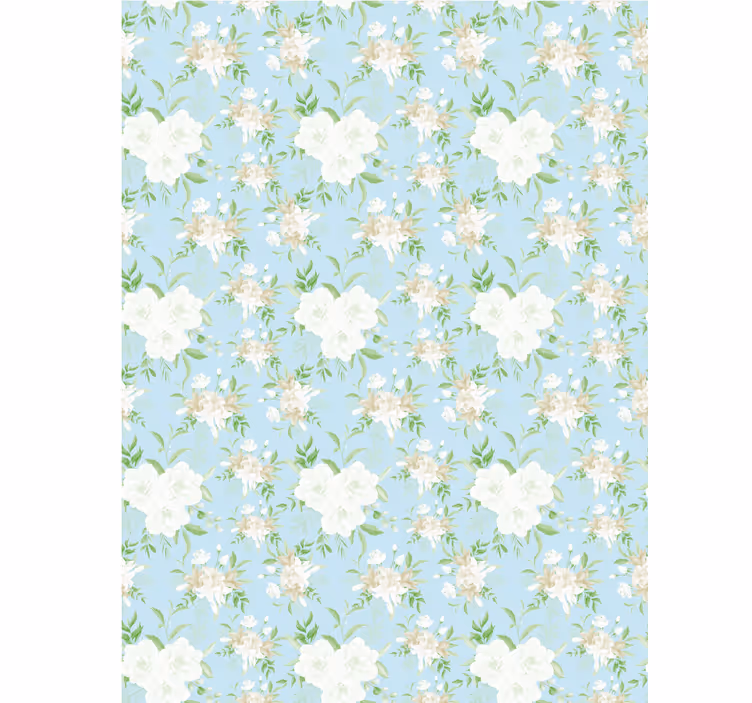 Vild grandmillenial stil Rullgardin blommor och växter - Tenstickers