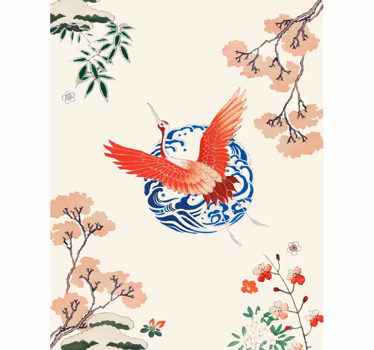 Chinoiserie mer vintage rullgardin - Tenstickers