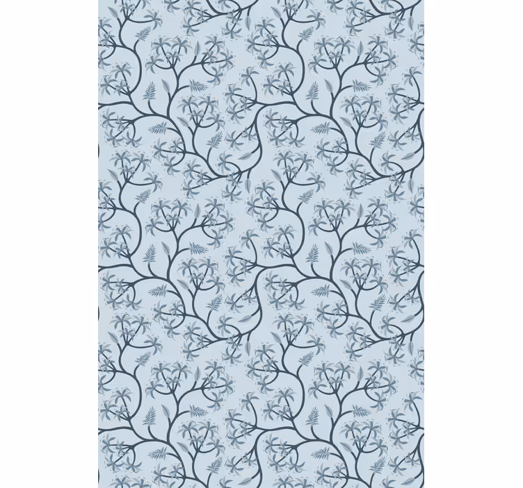 Elegant botaniskt mönster Rullgardin blommor och växter - Tenstickers