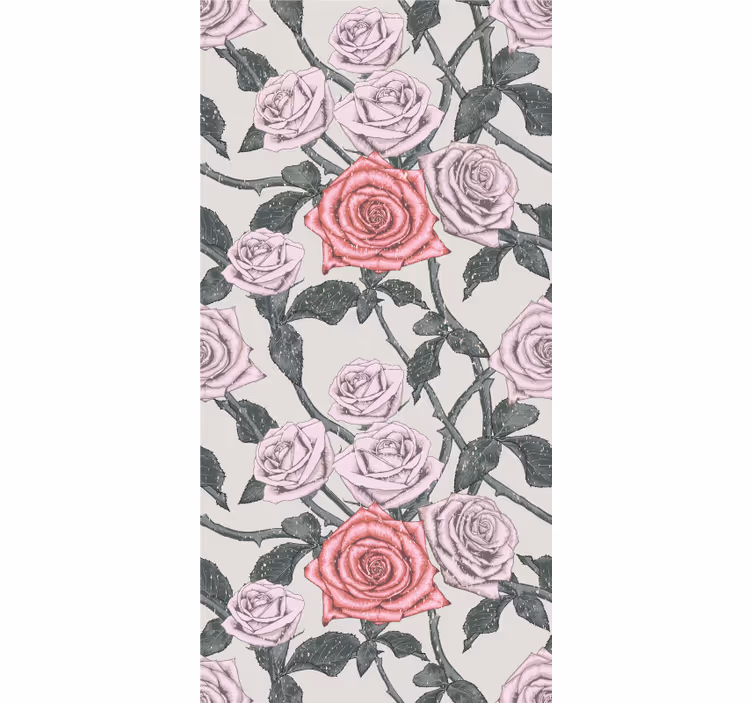 Elegant rosarrangemang Rullgardin blommor och växter - Tenstickers