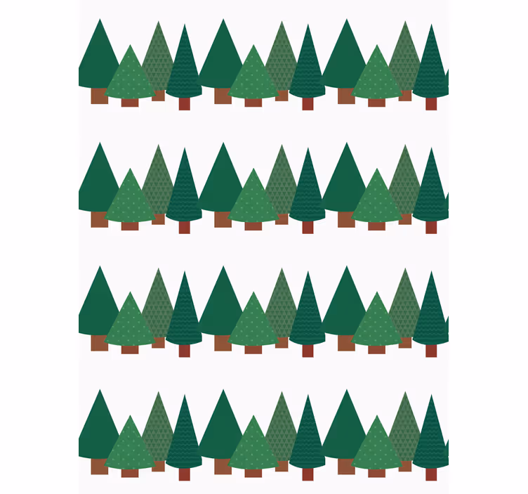Enkelt skogsmönster Rullgardin träd - Tenstickers