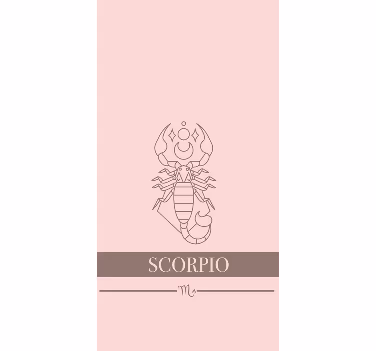 Skorpionens rosa kort stjärnteckendesign Andra persienner - Tenstickers