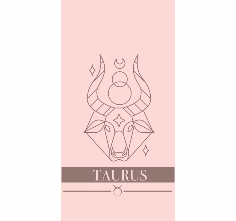 Taurus zodiac design Rullgardin med text - Tenstickers