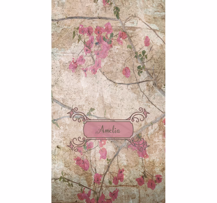 Rullgardin blommig med blommig elegans - Tenstickers