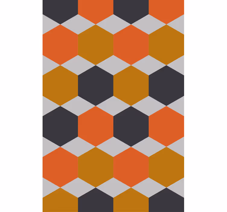 Sexkantigt mönster design Rullgardin modern - Tenstickers