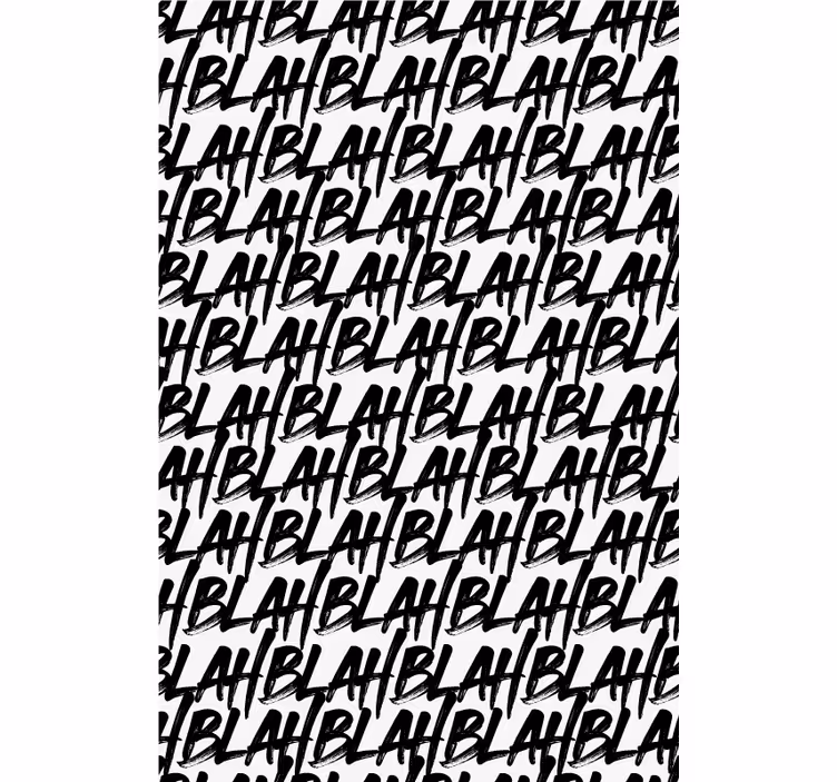 Uttrycksfull typografi mönster Rullgardin med text - Tenstickers