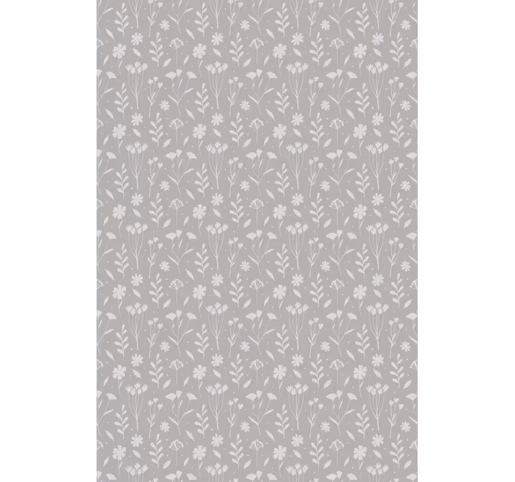 Grå mild blomning Rullgardin blommor och växter - Tenstickers
