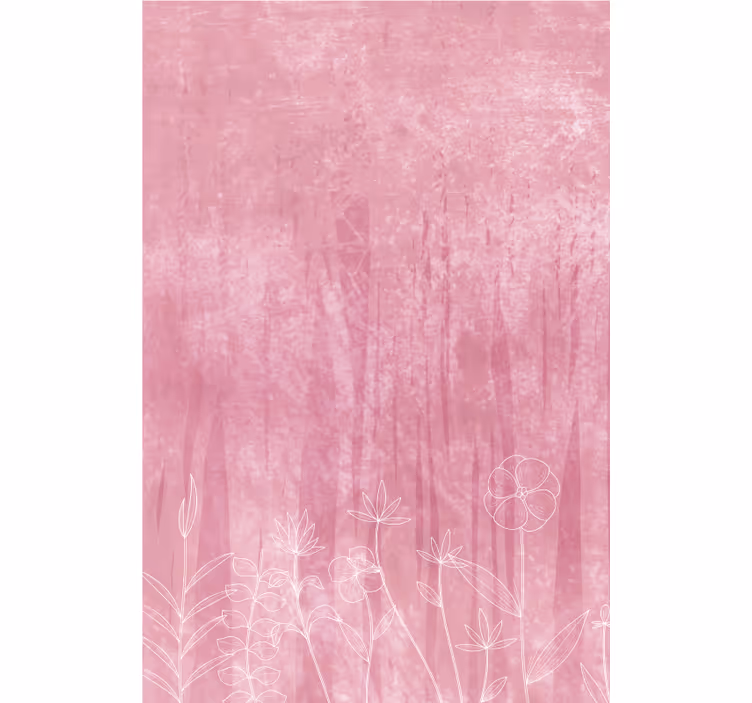 Blommig siluettdesign Rullgardin blommor och växter - Tenstickers