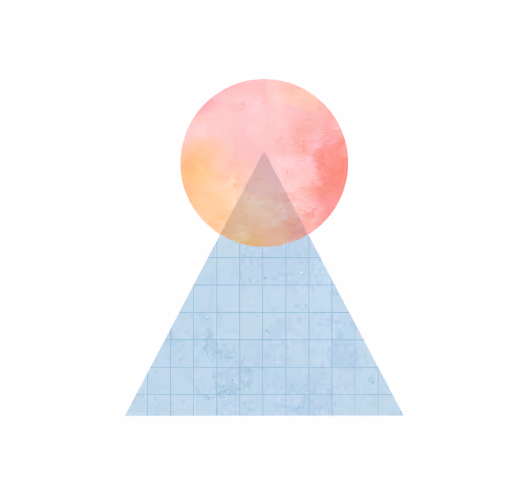 Geometriska solberget Rullgardin modern - Tenstickers