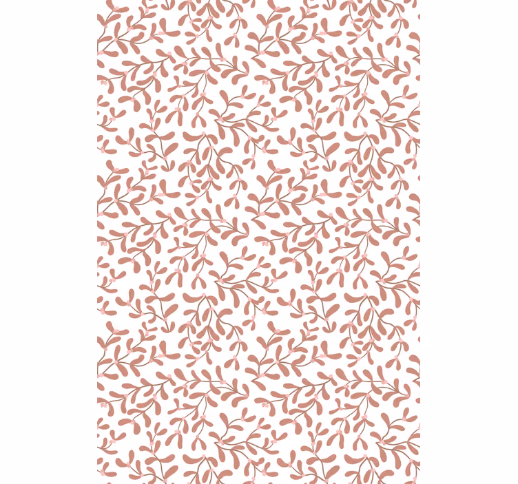 Subtilt bladmotiv Rullgardin blommor och växter - Tenstickers