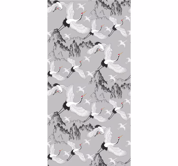 Fåglar som flyger elegant design sovrum rullgardin - Tenstickers
