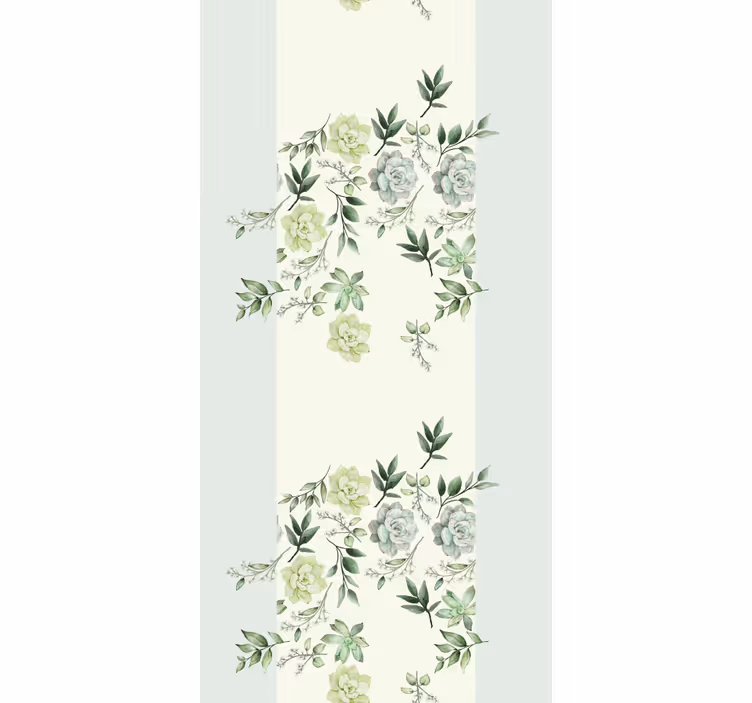 Blommig grönska mönster Rullgardin elegant - Tenstickers
