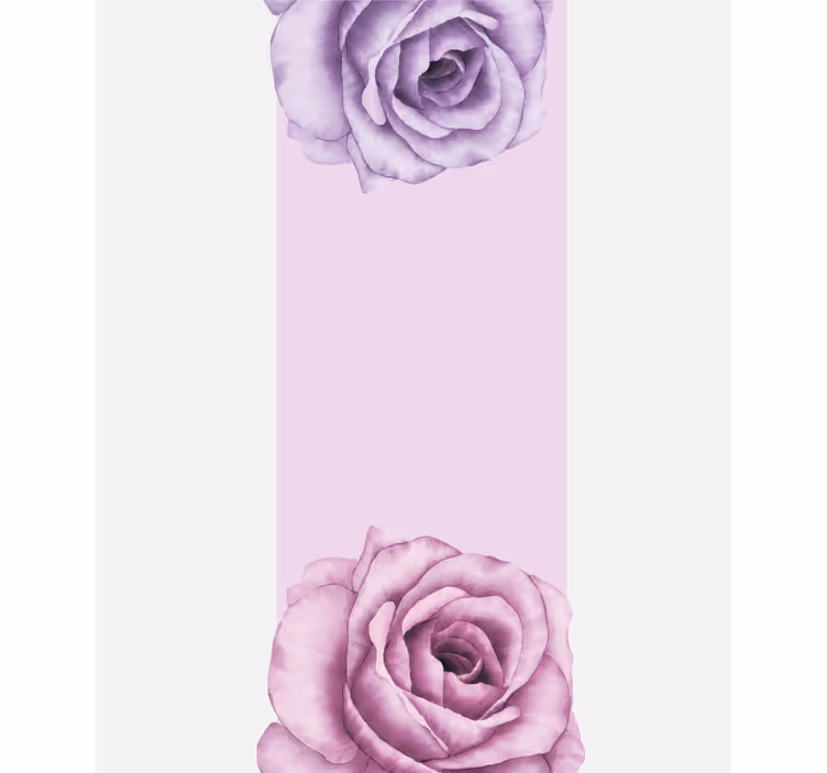 Accent av lila ros Rullgardin blommor och växter - Tenstickers