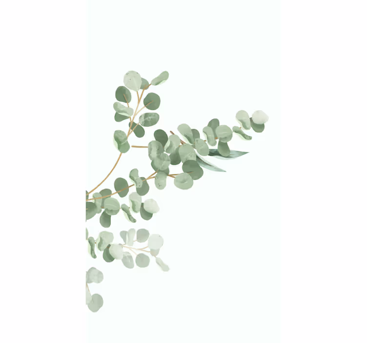 "boho" lämnar mönsterblommor och växtRullgardin - Tenstickers