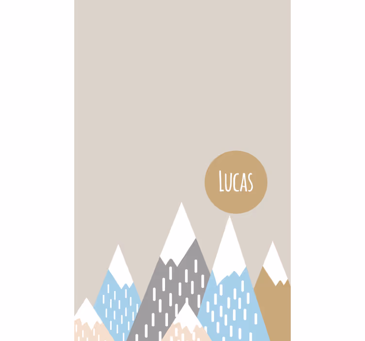 "boho" berg illustration rullgardin - Tenstickers