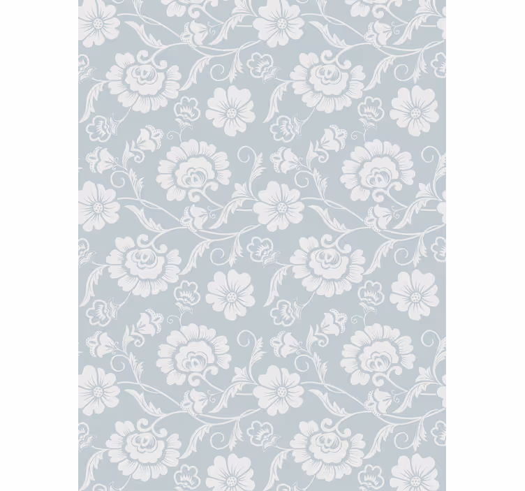 Grå motiv sofistikerad Rullgardin blommig - Tenstickers